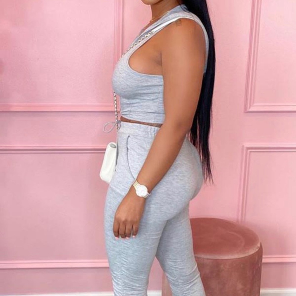 Fashionable Gray Jumpsuit